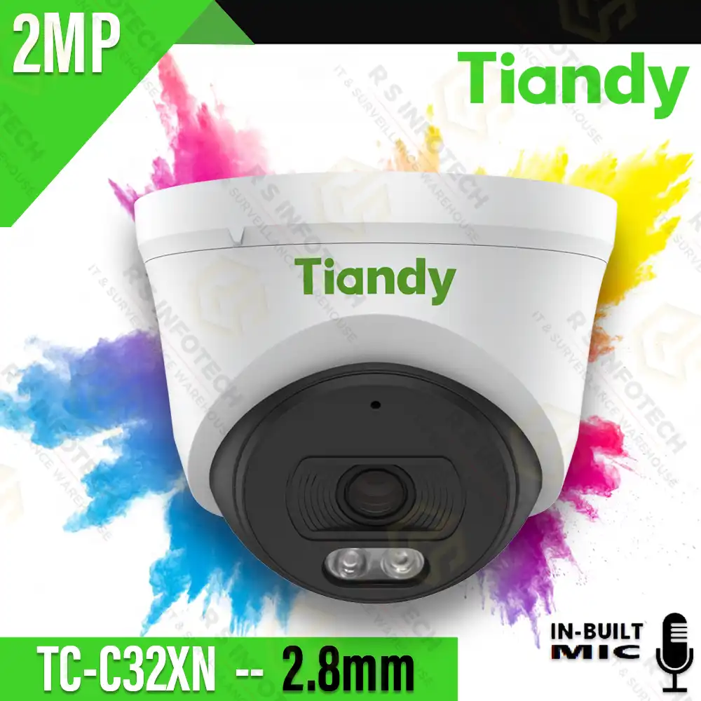 TIANDY TC-C32XN 2MP IP 2.8MM LENS DOME CAMERA (COLOR+MIC)