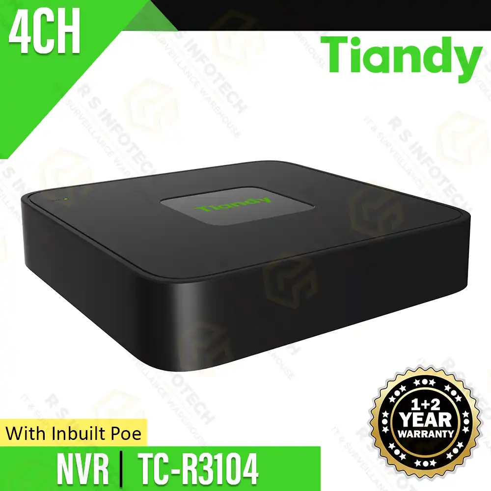 TIANDY 4CH TC-R3104 WITH INBUILT POE