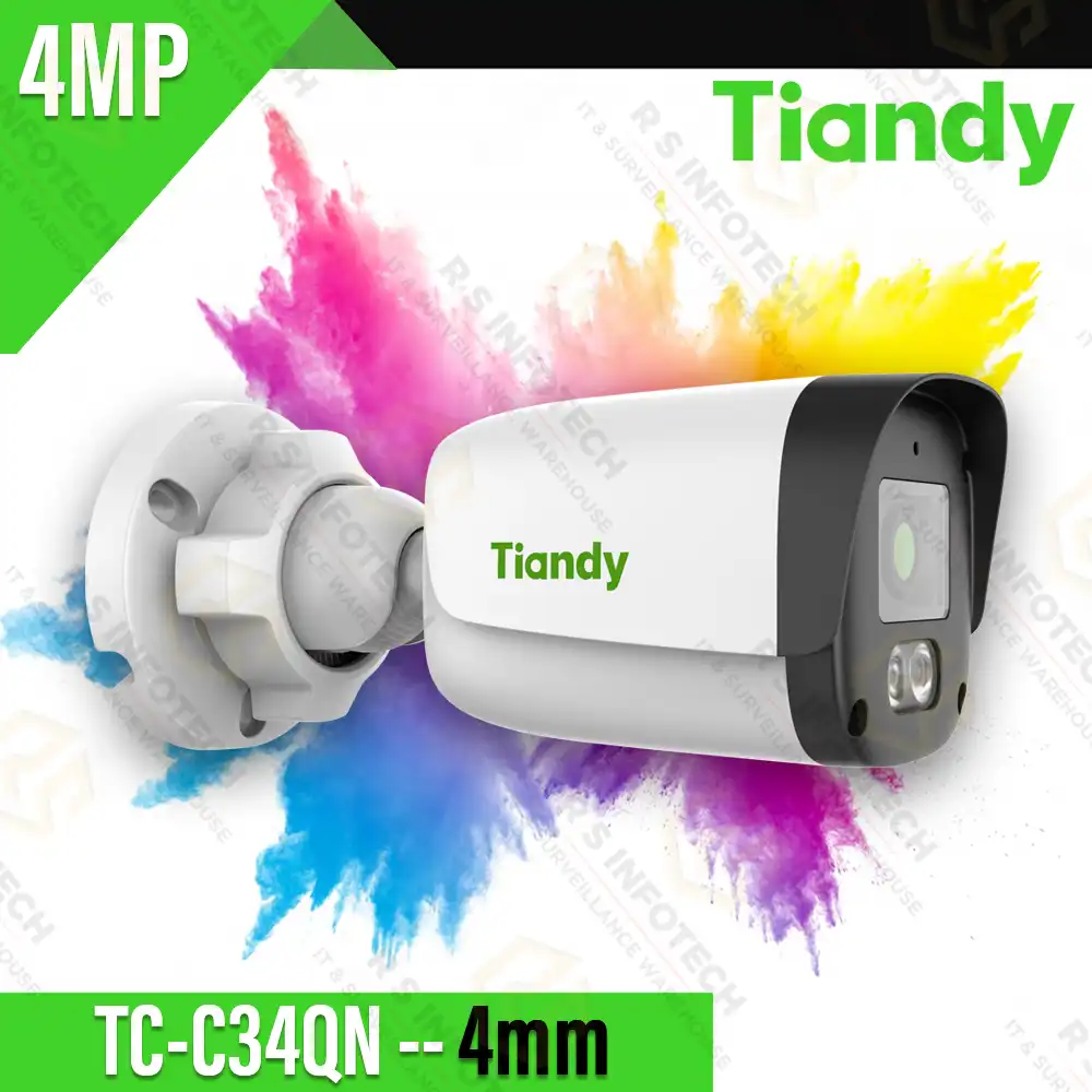 TIANDY TC-C34QN 4MP 4MM LENS IP BULLET CAMERA (COLOR+MIC)