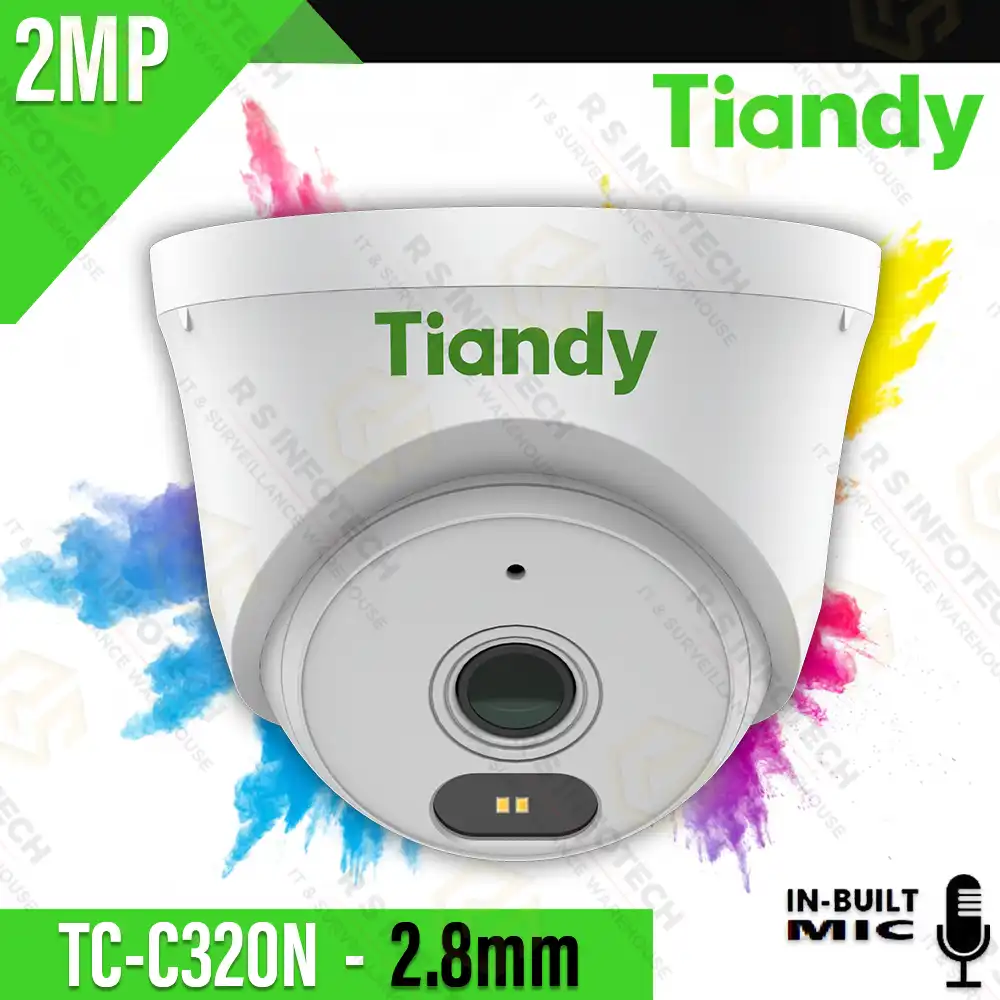 TIANDY TC-C320N 2MP 2.8MM IP DOME CAMERA (COLOR+MIC)