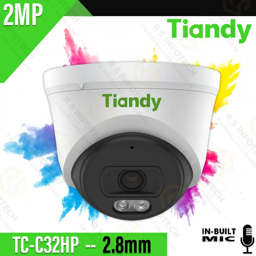 TIANDY TC-C32HP 2MP  DOME CAMERA 2.8MM LENS (COLOR+MIC)