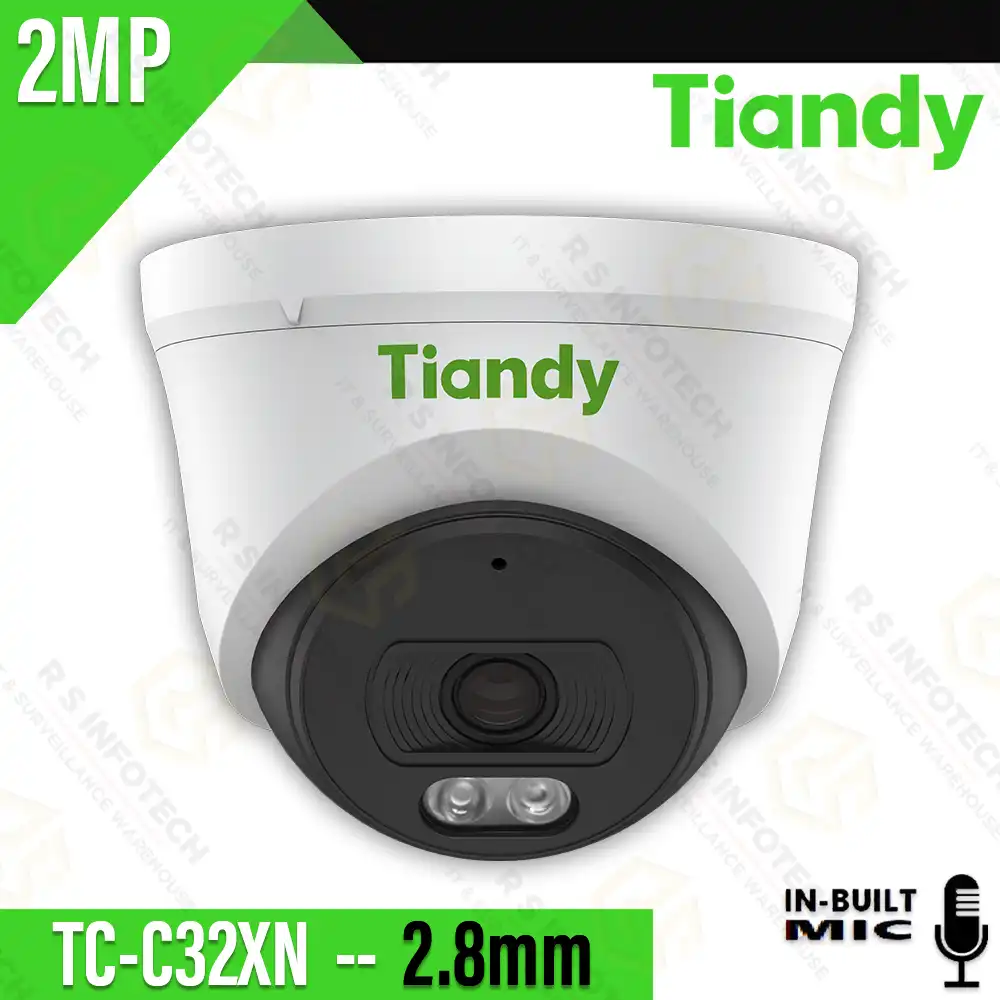 TIANDY TC-C32XN 2MP 2.8MM LENS DOME CAMERA (BUILT IN MIC)