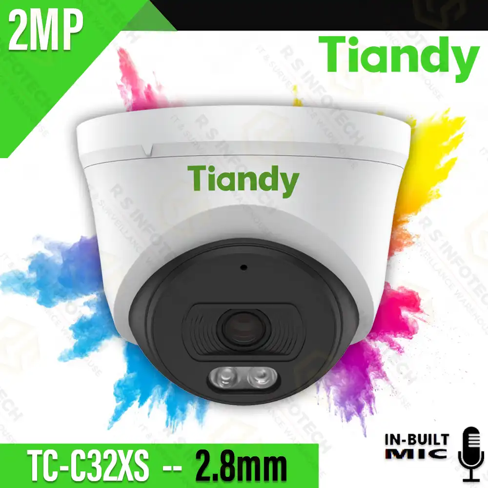 TIANDY TC-C32XS 2MP  DOME CAMERA 2.8MM LENS TRUE WDR (COLOR+MIC)