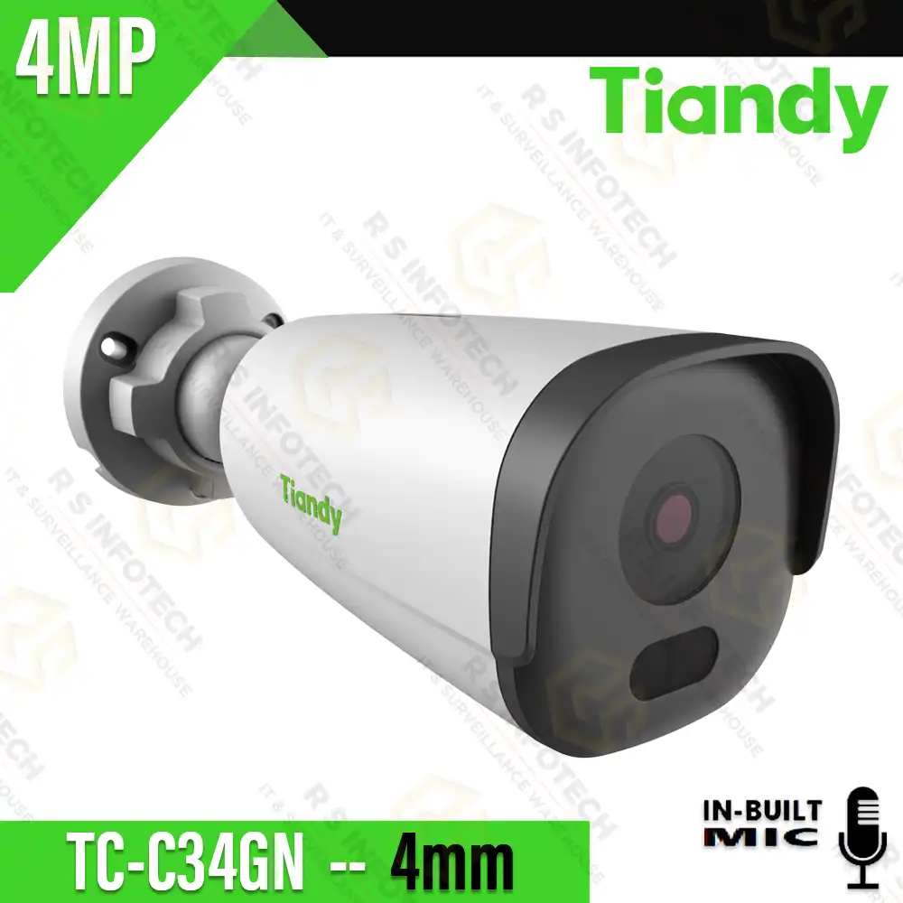 TIANDY TC-C34GN 4MP 4MM  BULLET CAMERA (INBUILT MIC)