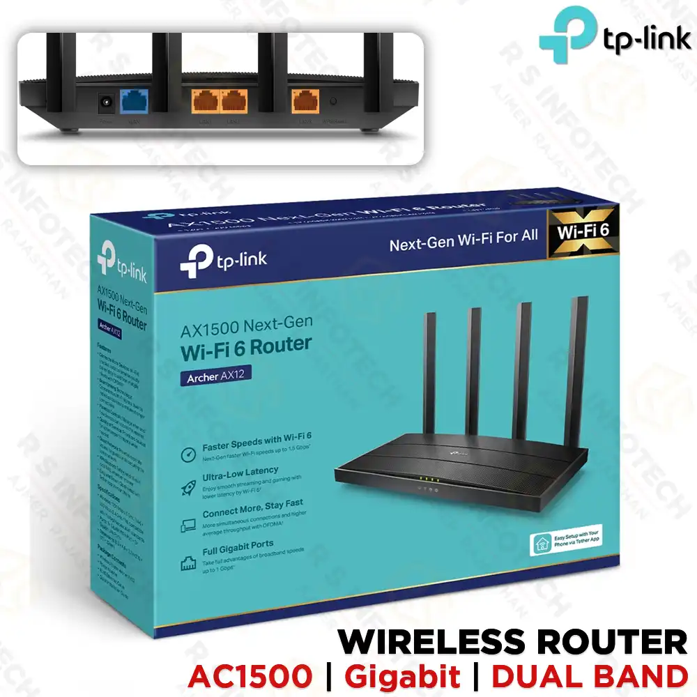 TP-LINK ARCHER AX12 AX1500 WI-FI 6 DUAL-BAND GIGABIT ROUTER