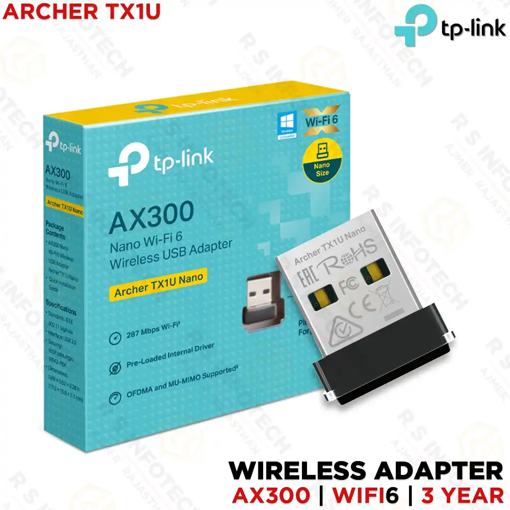 TP-LINK ARCHER TX1U NANO AX300 WI-FI 6 USB WIRELESS ADAPTER