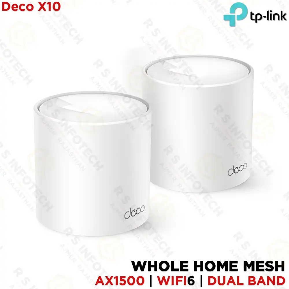 TP-LINK DECO X10 (2-PACK) AX1500 DUAL-BAND WI-FI 6 MESH SYSTEM