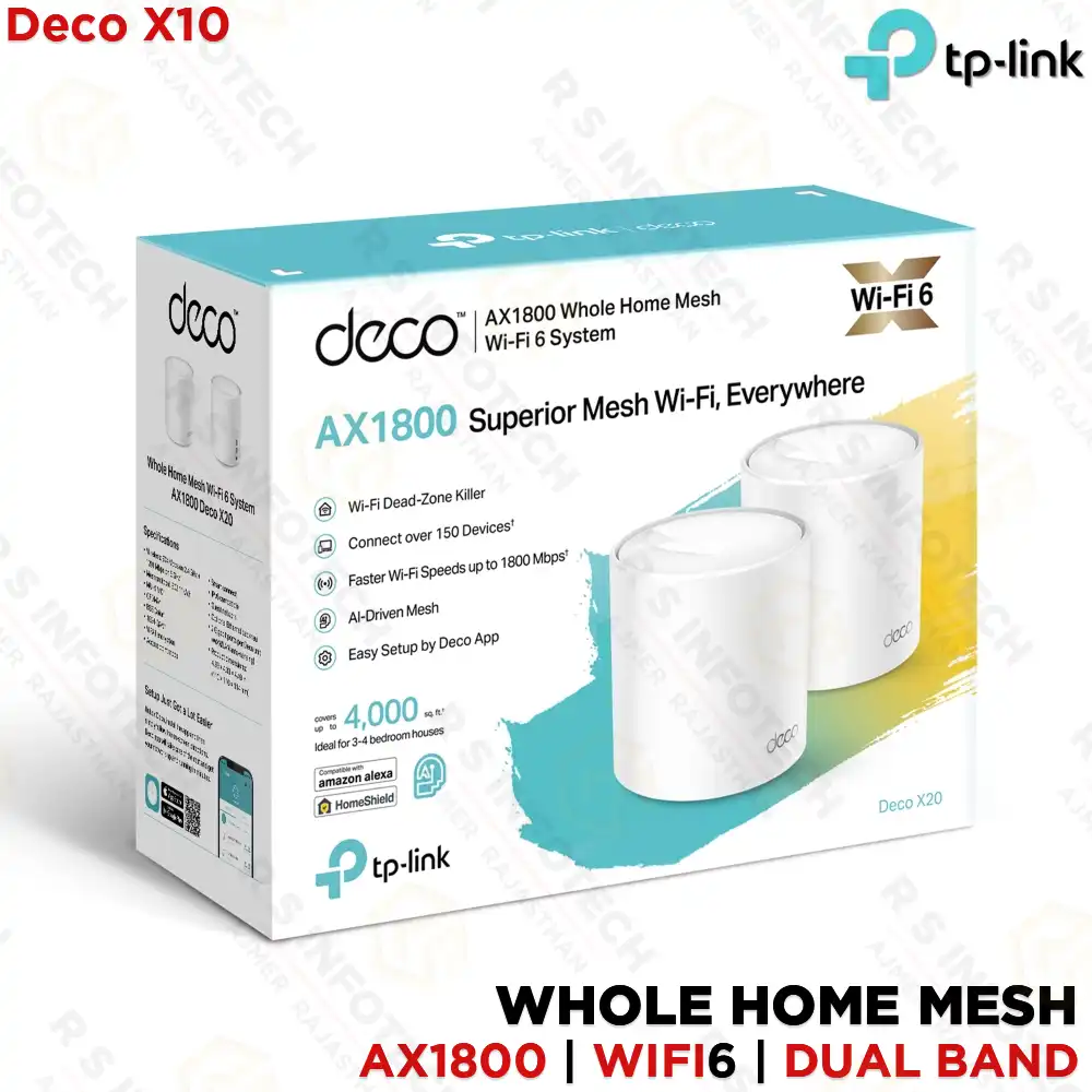 TP-LINK DECO X20 (2-PACK) AX1800 DUAL BAND WI-FI 6 HOME MESH