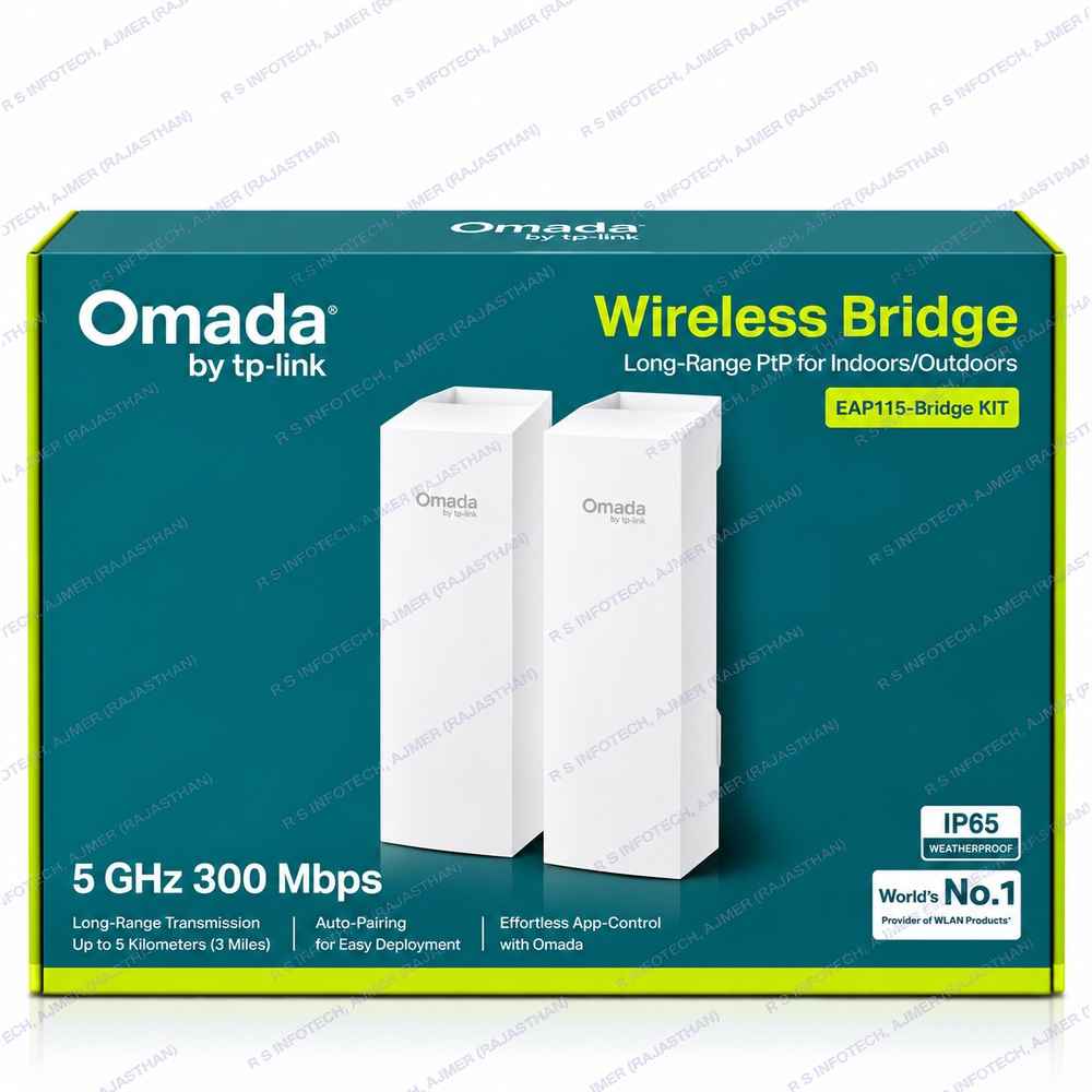 TP-LINK OMADA EAP115- 5GHZ 300MBPS P2P BRIDGE KIT | 5KM