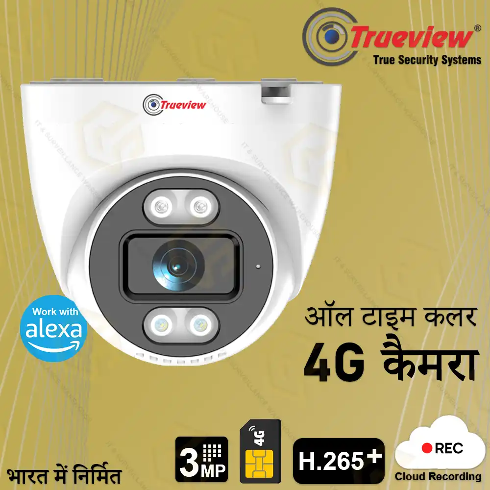 TRUEVIEW 3MP 4G DOME CAMERA ATC T18185-A (COLOR NIGHT VISION+TWO WAY AUDIO)