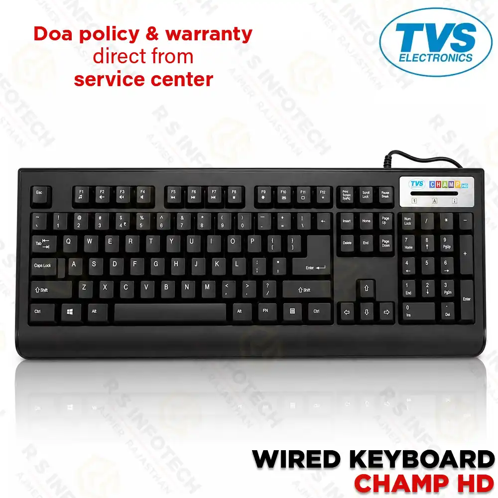 TVS CHAMP HD FULL SIZE WIRED KEYBOARD (1 YEAR)