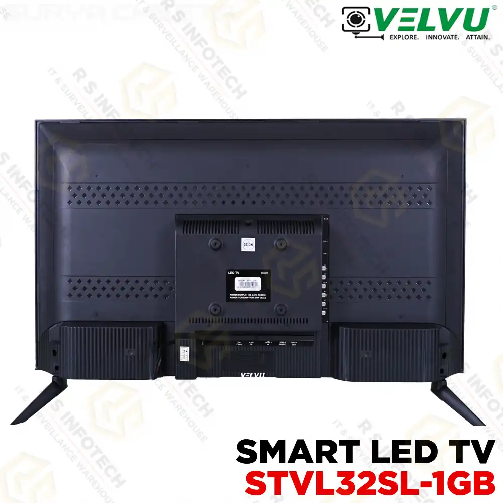 VELVU STVL32SL‑1GB 32″ SMART LED TV ANDROID  8, DUAL WOOFERS (2YEAR)