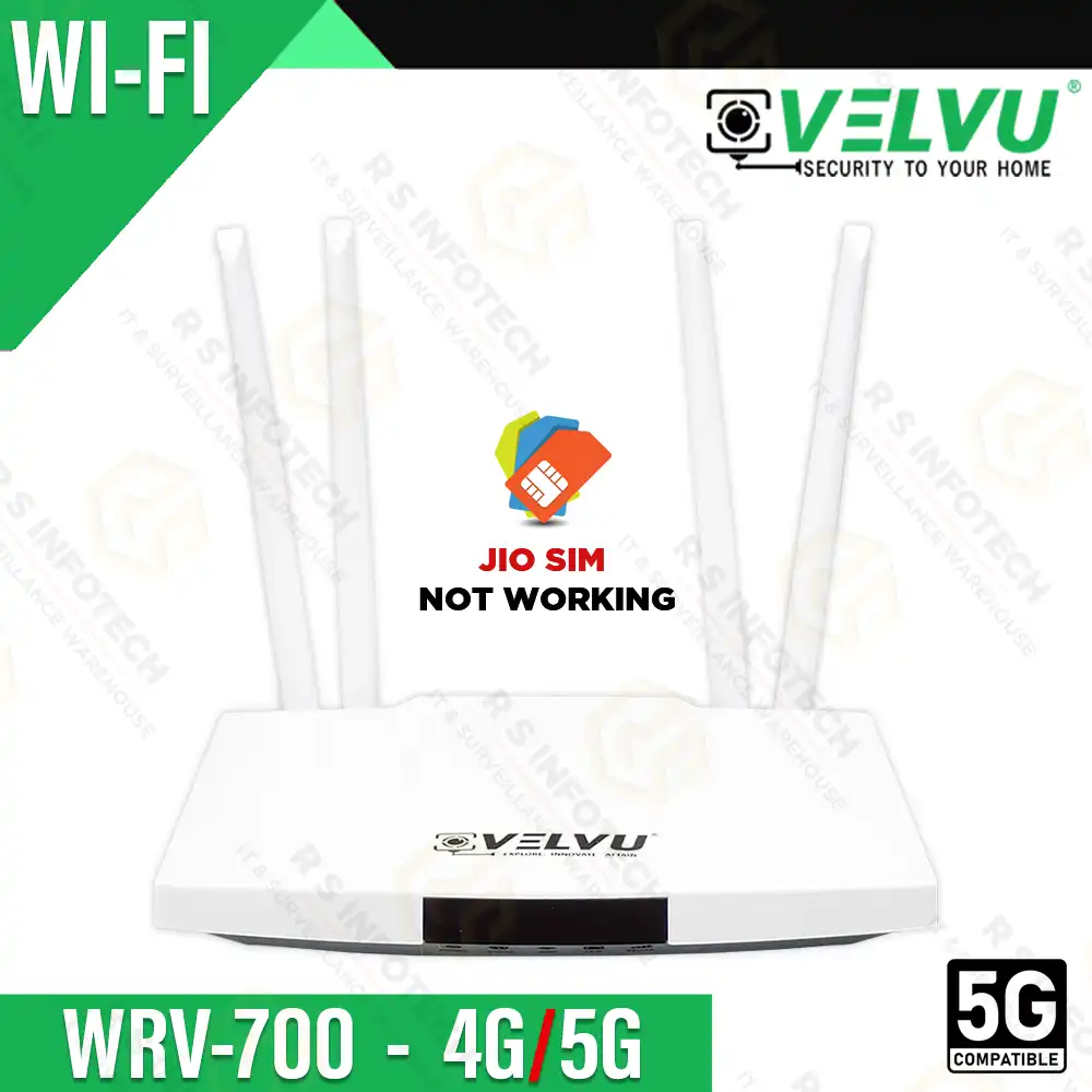 VELVU 4 ANTINA 4G/5G SIM SUPPORT WIFI ROUTER WRV-700 (1YEAR)
