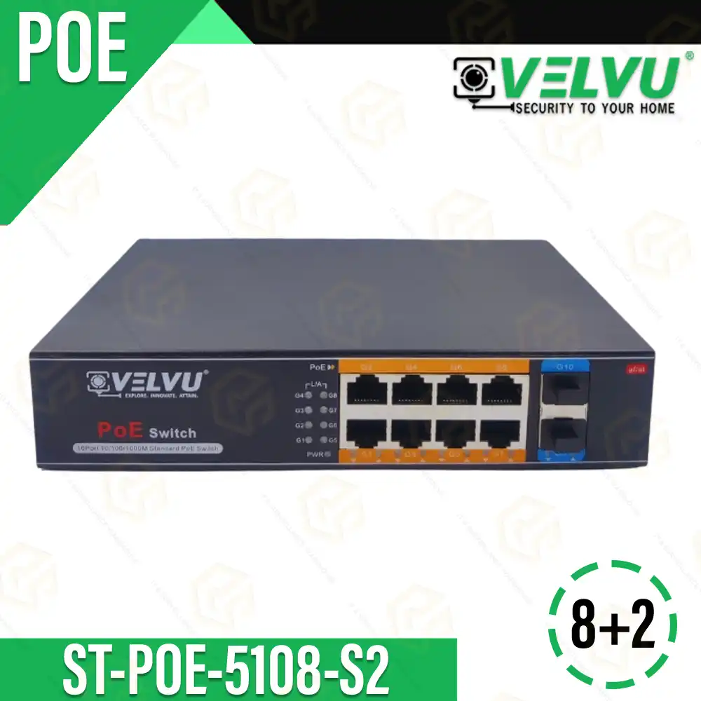 VELVU 8+2+2(Sfp) 1000MBPS FULL GIGA POE SWITCH 5108-S2