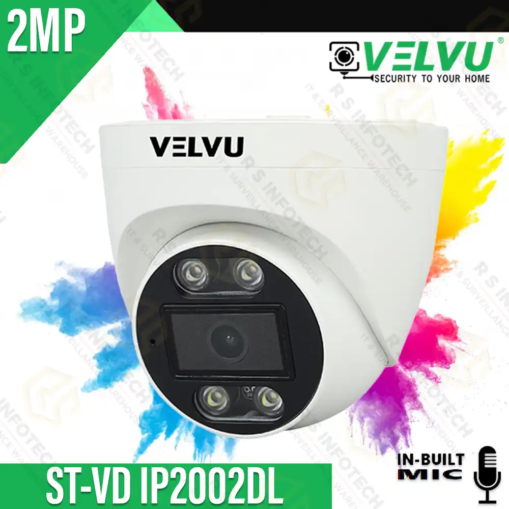 VELVU DUAL LIGHT 2MP DOME COLOR+MIC (ST-VD IP2002DL)