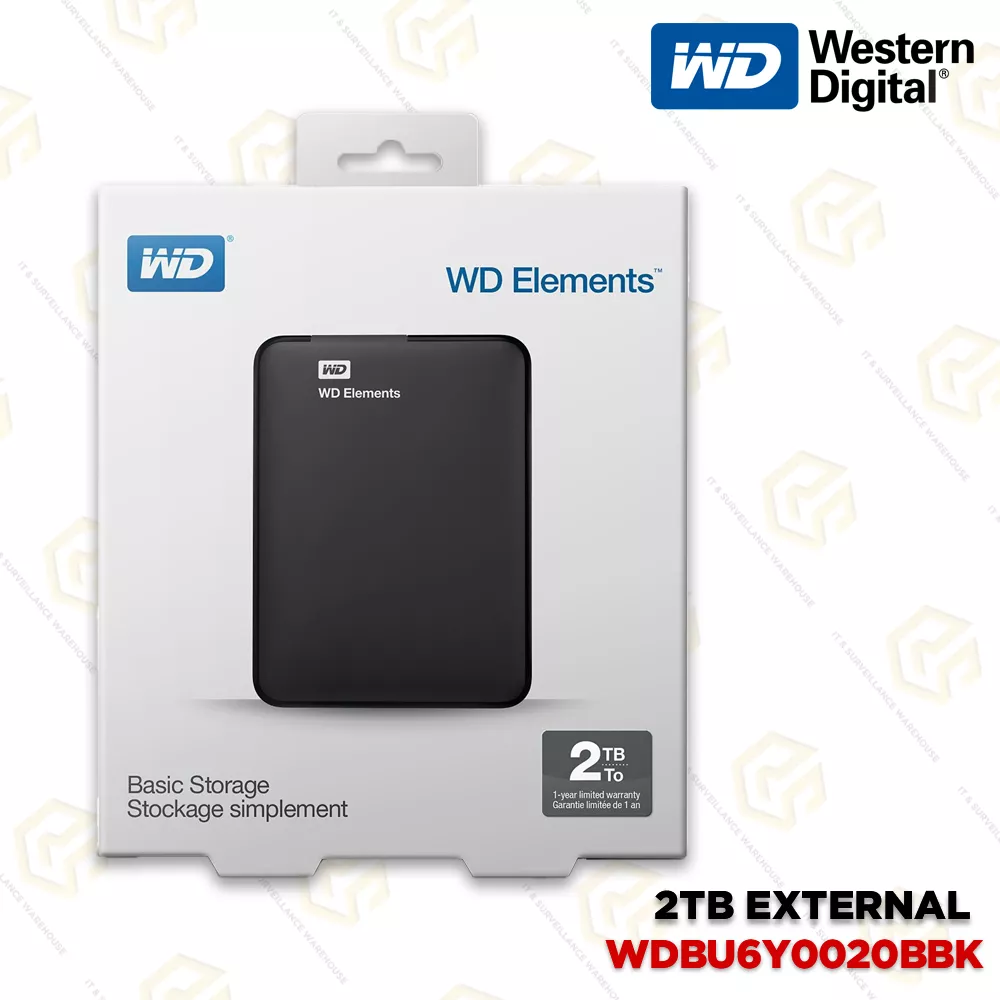 WD 2TB ELEMENT EXTERNAL HARD DRIVE (3YEAR)