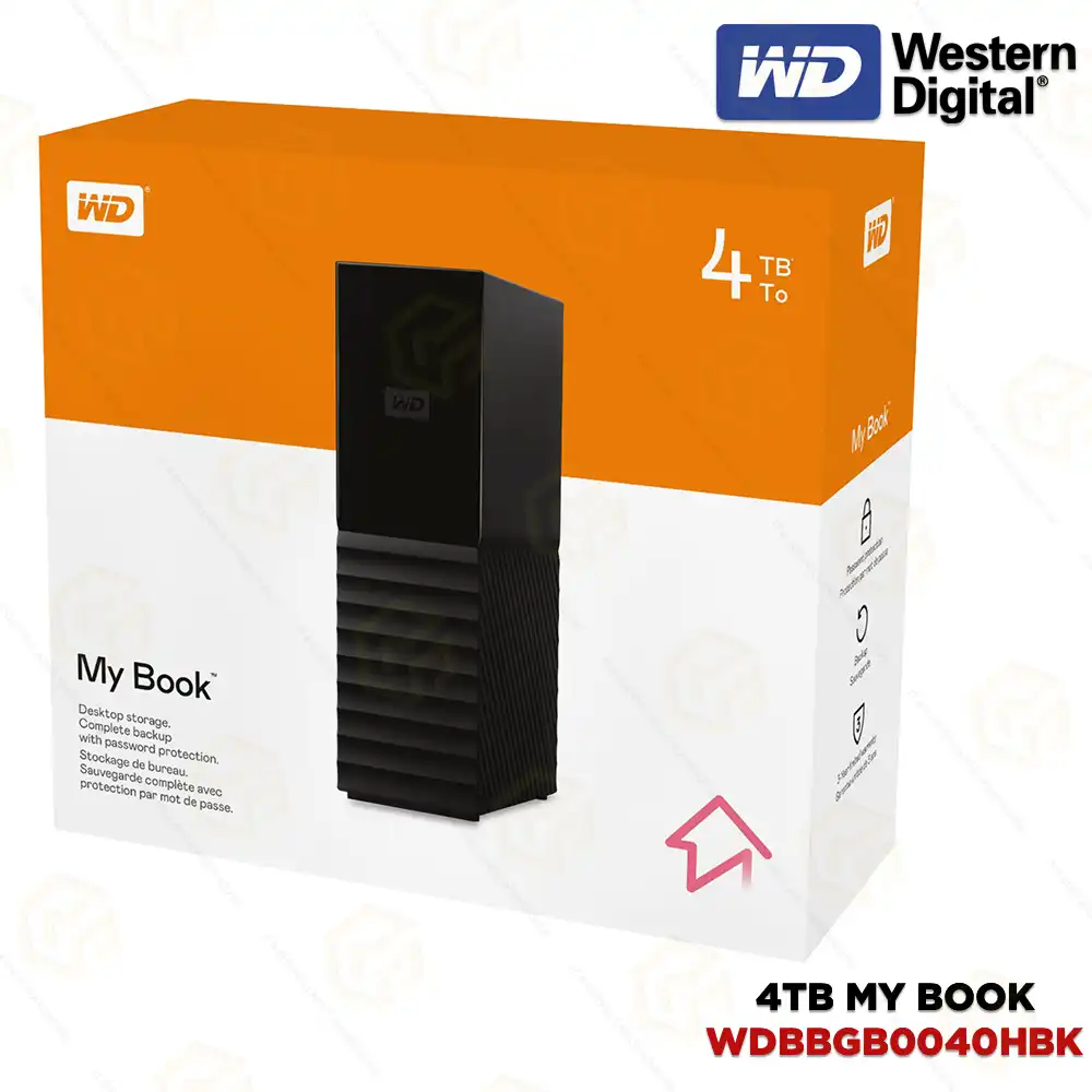 WD 4TB MY BOOK 3.0 PORTABLE HARD DRIVE 3.5" (3YEAR)