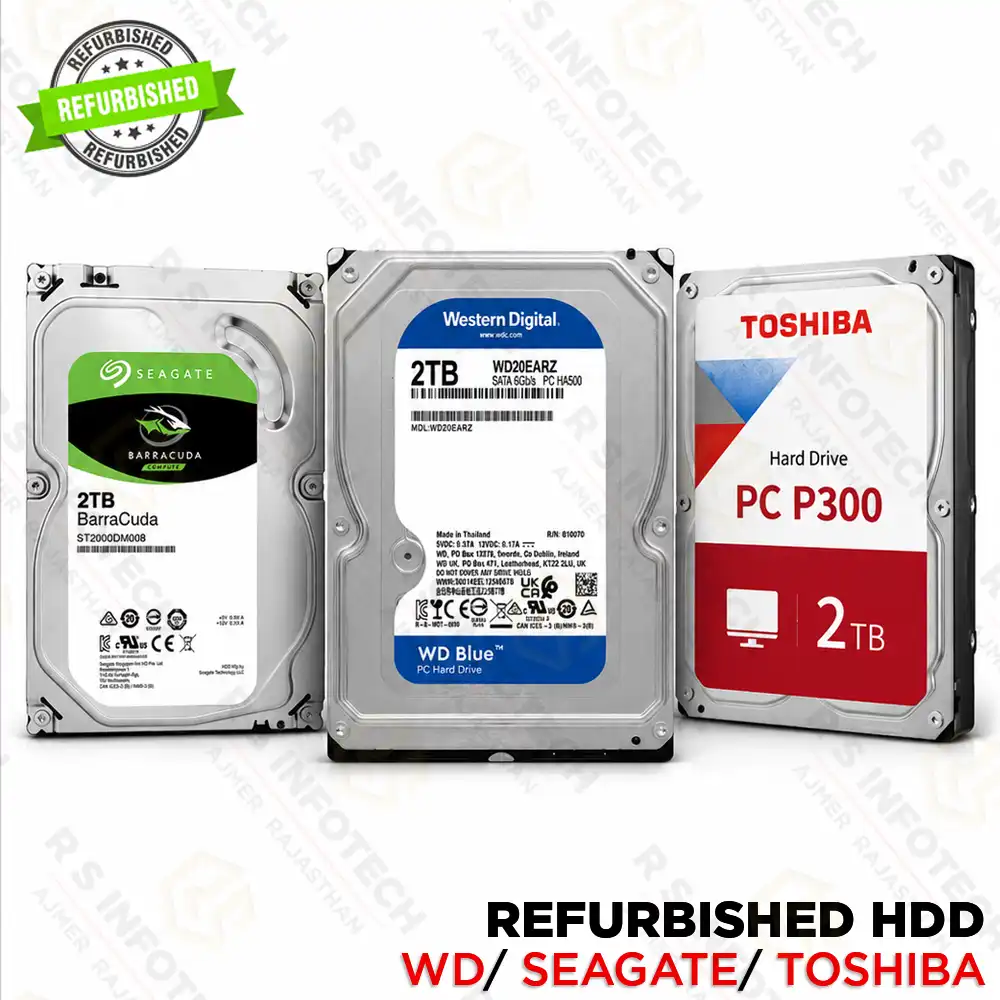 WD/SEAGATE 2TB INTERNAL REFURBISHED INTERNAL HARD DRIVE SATA 3.5" | 2YR