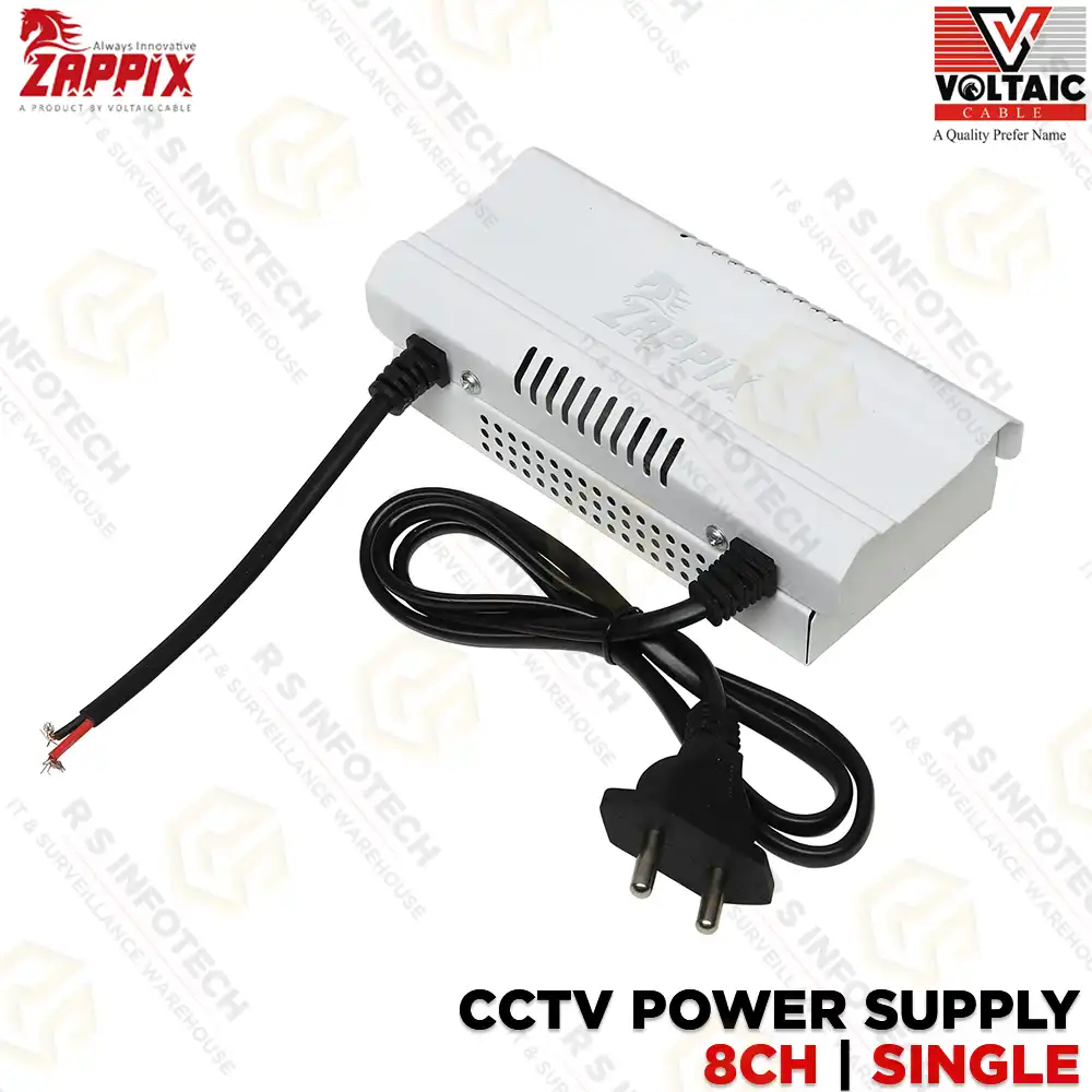 ZAPPIX 12V/10A 8CH POWER SUPPLY | SINGLE OUTPUT (2YEAR)