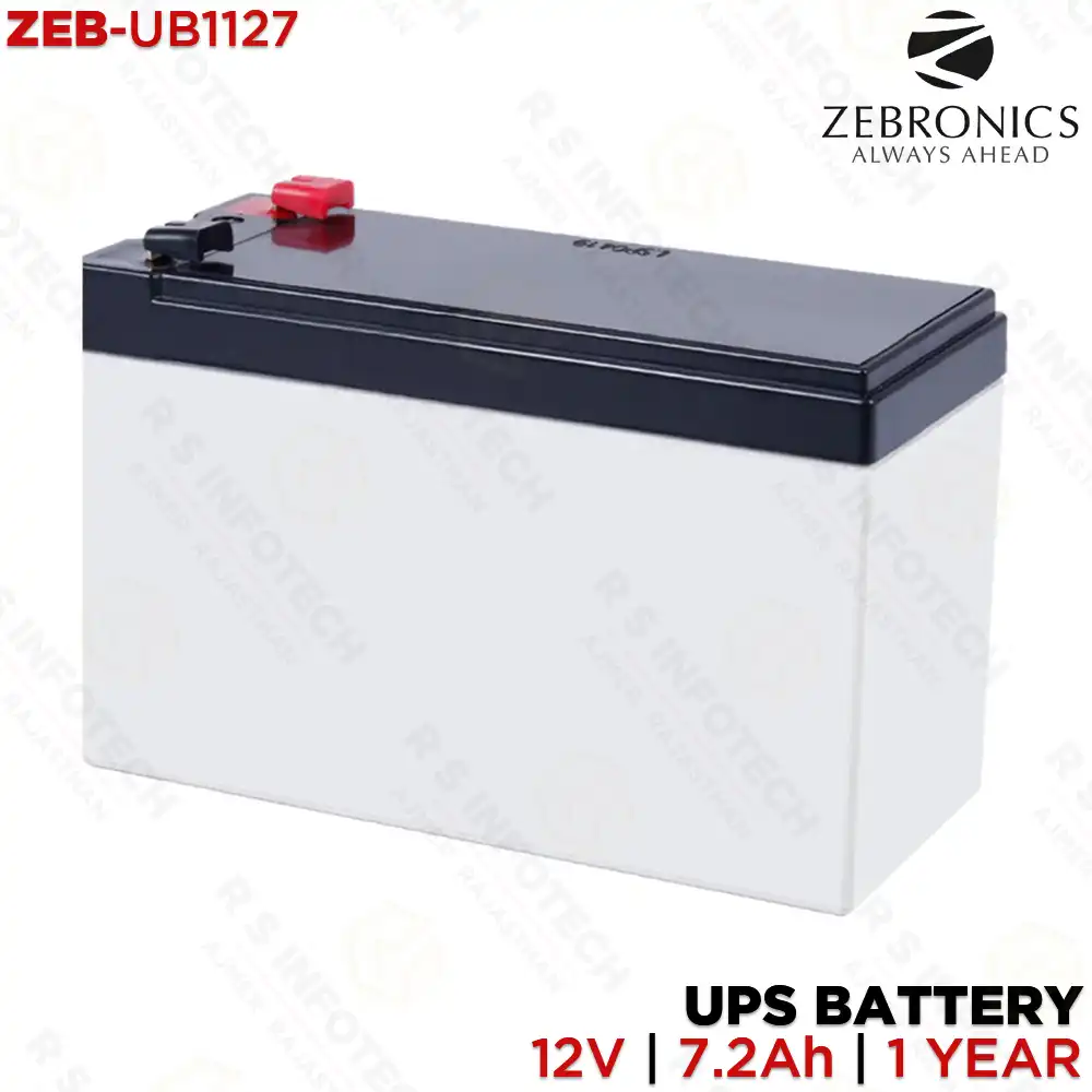 ZEBRONICS 12V 7.2AH SMF UPS BATTERY