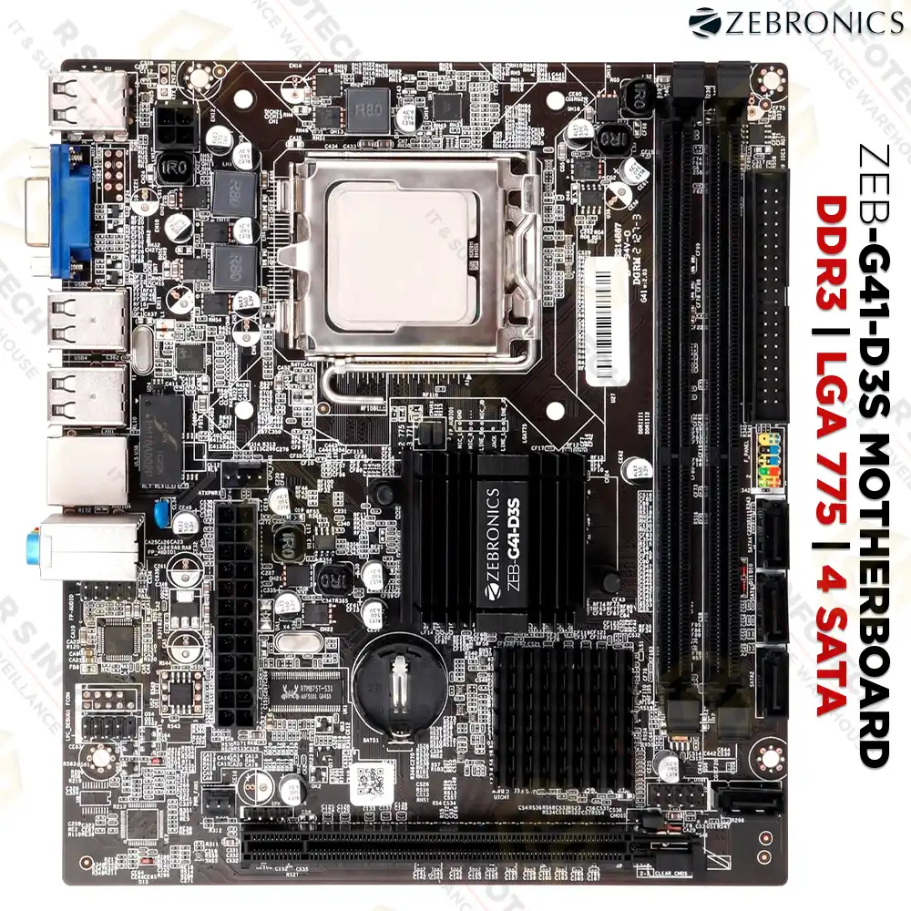 ZEBRONICS G41 DDR3 MOTHERBOARD | 1ST GEN. (1YEAR)