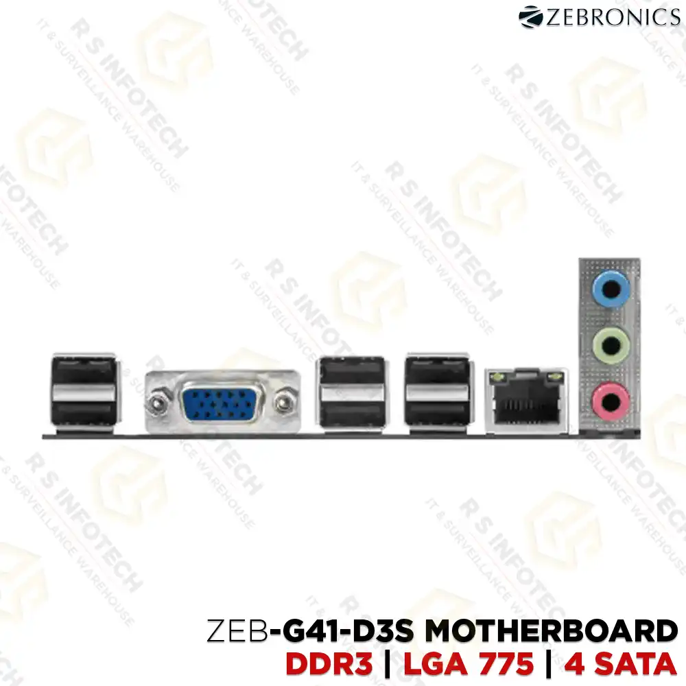 ZEBRONICS G41 DDR3 MOTHERBOARD | 1ST GEN. (1YEAR)