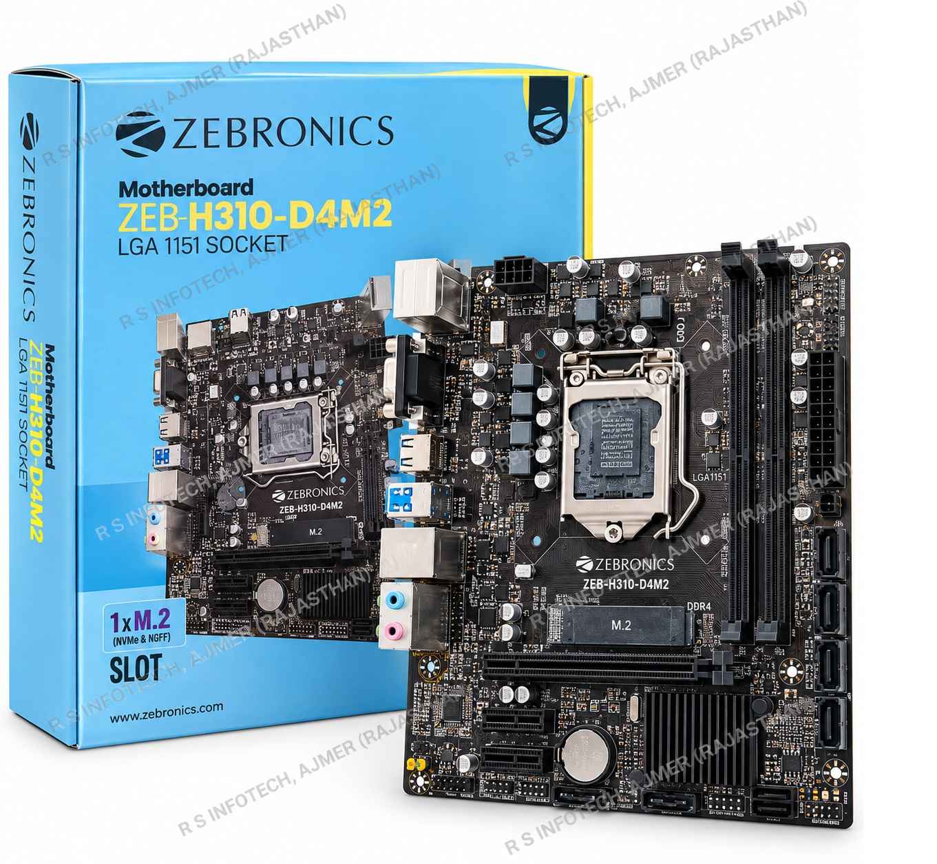 ZEBRONICS H310 D4M2 LGA 1151 DDR4 M.2 8TH 9TH GEN MOTHERBOARD