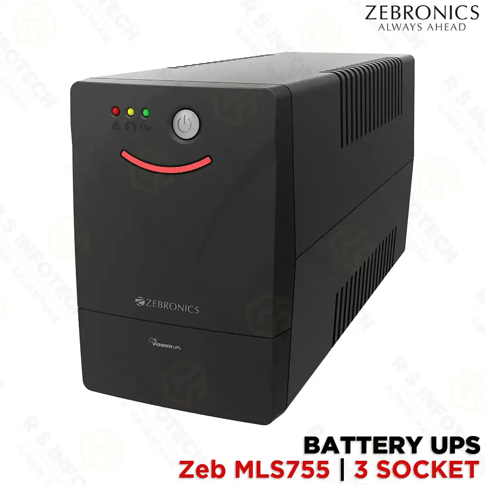 ZEBRONICS MLS755 600VA/360W MICRO LOAD LINE INTERACTIVE UPS WIFI ROUTER & CCTV