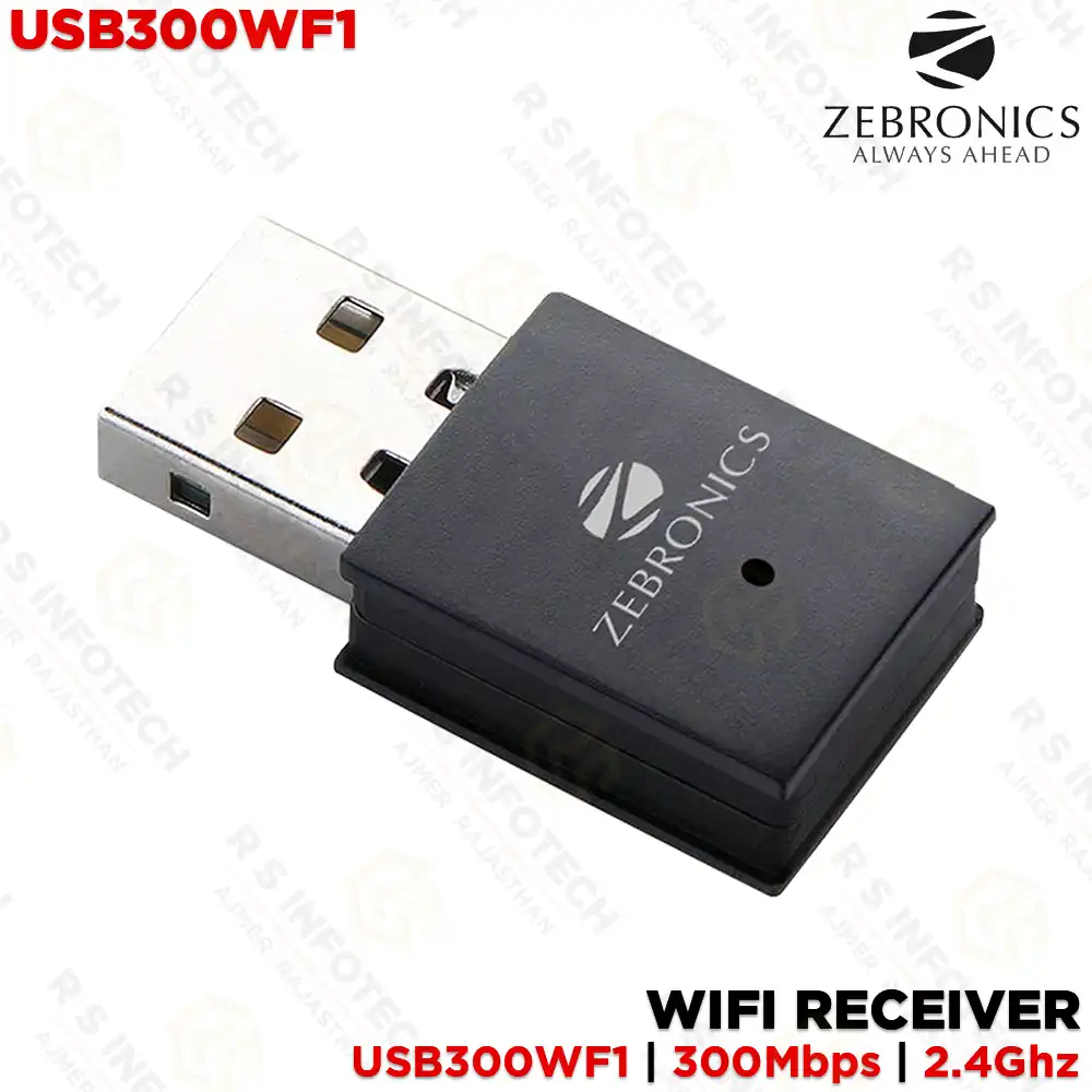 ZEBRONICS ZEB-USB300WF1 300MBPS WIFI USB ADAPTOR | WIFI DONGLE | USB 2.0